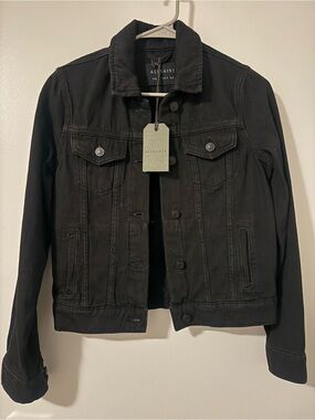 All Saints Black Denim Jacket size 0 Brand new with tags